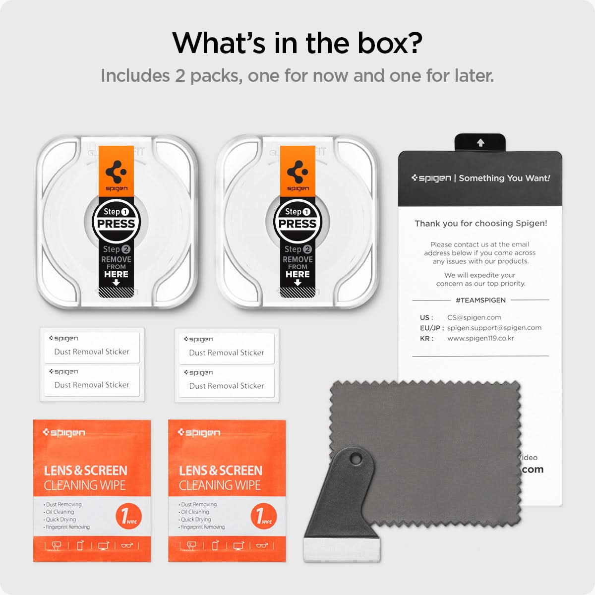 AGL07233 - Galaxy Watch 6 (44mm) Screen Protector EZ FIT GLAS.tR what's in the box? Includes 2 packs one for now and one for later.
