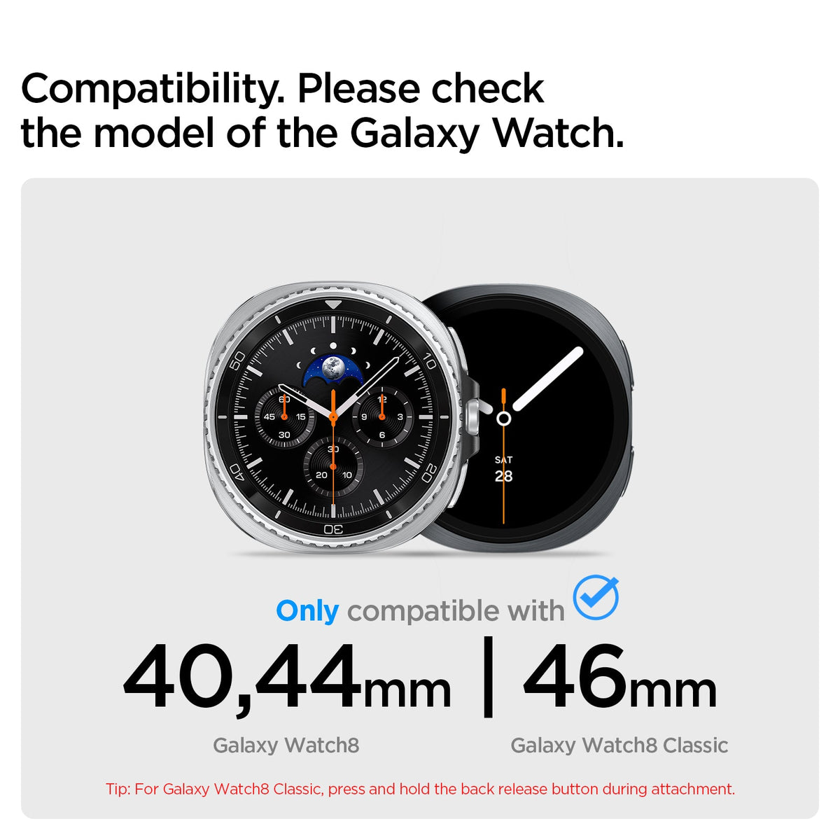 AMP10122 - SWi-9 Series Modern Fit Titanium showing compatibility. please check the model of the galaxy watch
