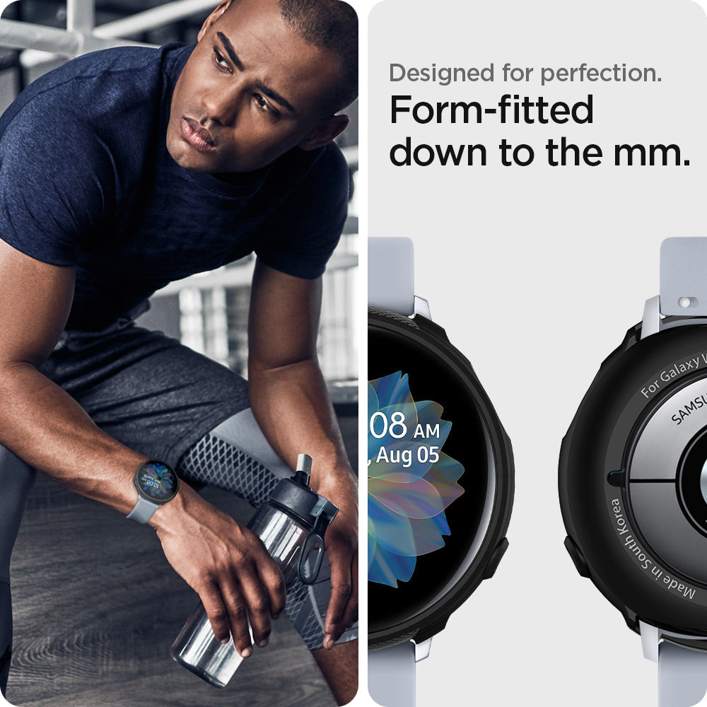 ACS00217 - Galaxy Watch Active 2 (44mm) Case Liquid Air in black designed for perfection. form fitted down to the mm.
