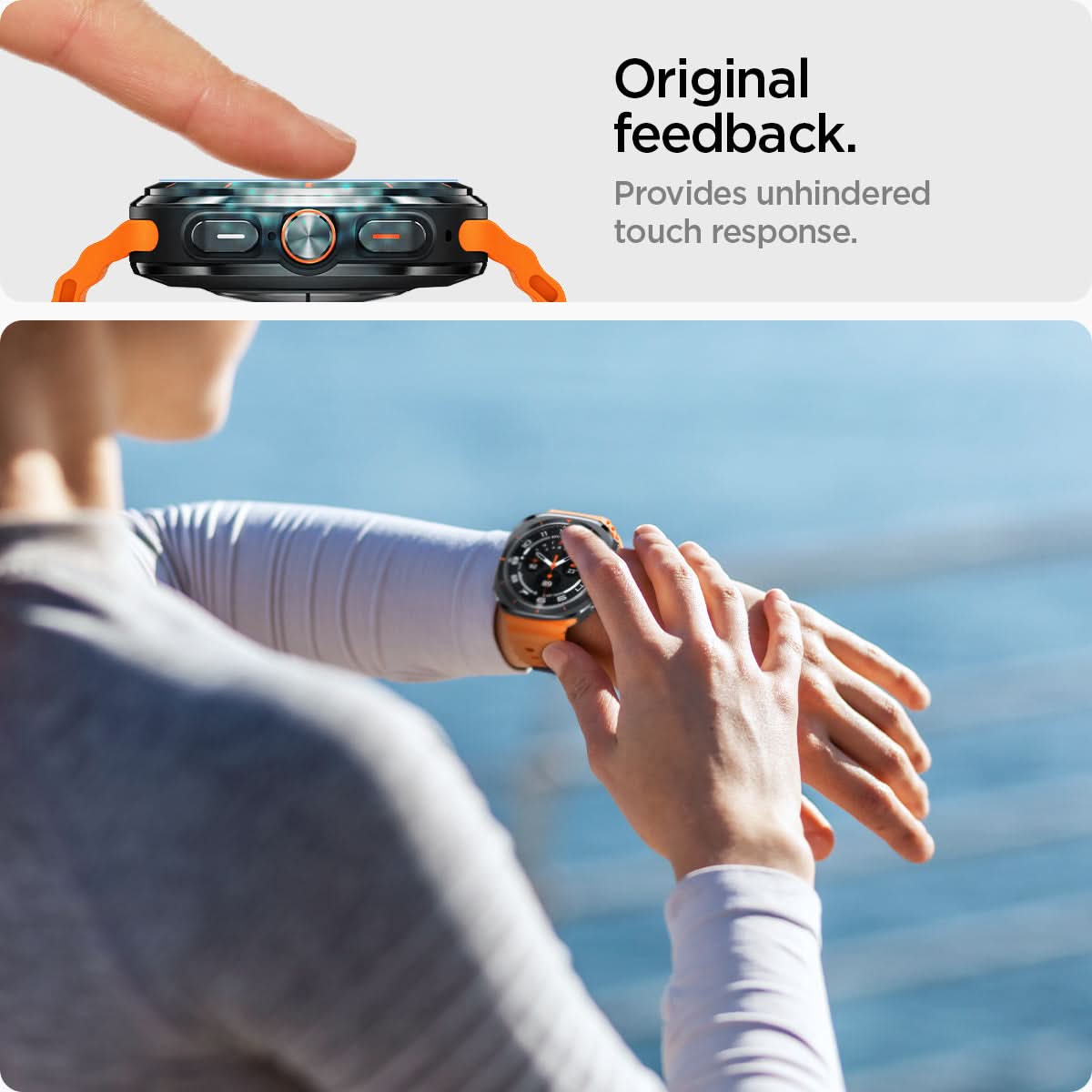 AGL08349 - Watch Ultra (47mm) GLAS.tR EZ Fit in Clear original feedback. Provides unhindered touch response.