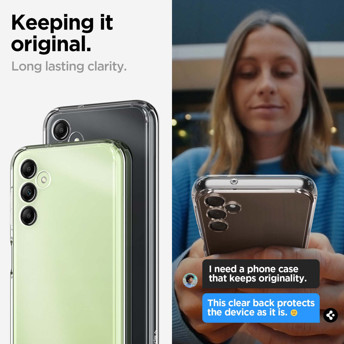 ACS05846 - Galaxy A14 5G (NA) Case Ultra Hybrid in Crystal Clear keeping it original. Long lasting clarity.