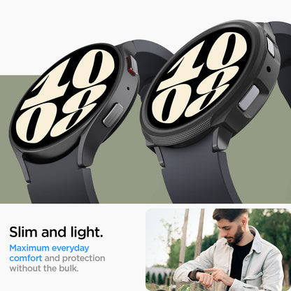 ACS06393 - Galaxy Watch 6 (40mm) Case Liquid Air in matte black slim and light. maximum everyday comfort and protection without the bulk.