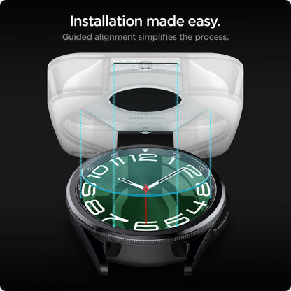 AGL07066 - Galaxy Watch 6 Classic (47mm) Screen Protector EZ FIT GLAS.tR Installation made easy. guided alignment simplifies the process.