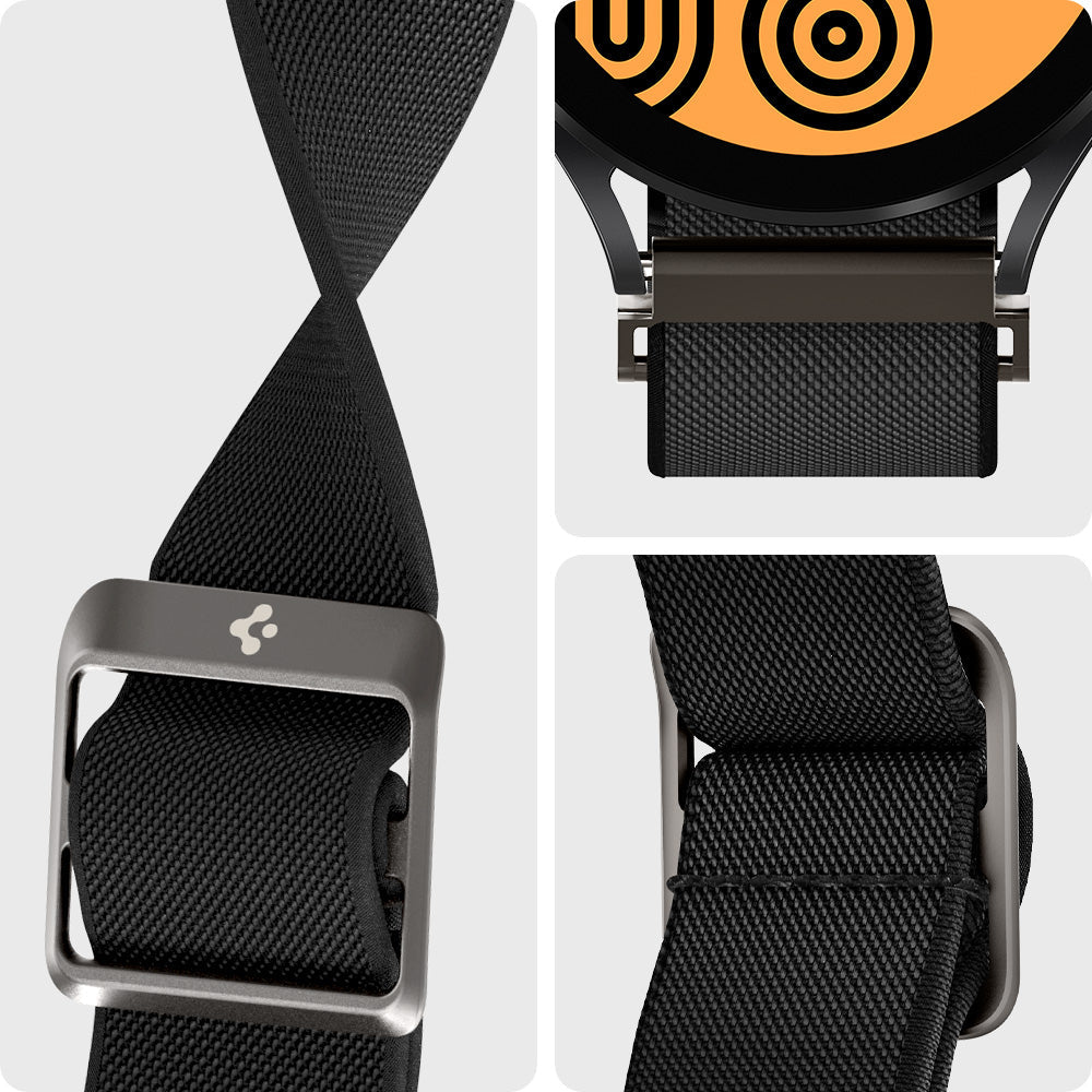AMP04040 - Galaxy Watch Band Lite Fit (20mm) in black showing detail.