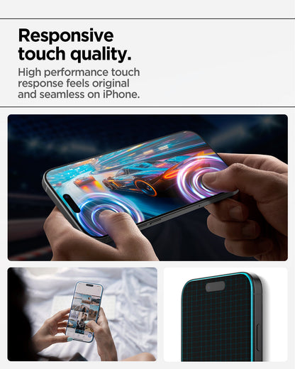 AGL11323 - iPhone 18 Pro / iPhone 17 Pro GLAS.tR AlignMaster S showing responsive touch performance for smooth and seamless screen interaction.