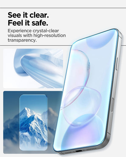 AGL11323 - iPhone 18 Pro / iPhone 17 Pro GLAS.tR AlignMaster S showing high transparency for clear and sharp screen visibility.