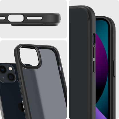 ACS03623 - iPhone 13 Case Ultra Hybrid Matte in frost black showing the different angles