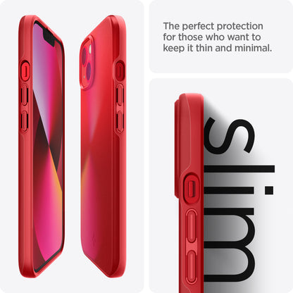 ACS03306 - iPhone 13 Mini Case Thin Fit in red showing the perfect protection for those who want to keep it thin and minimal