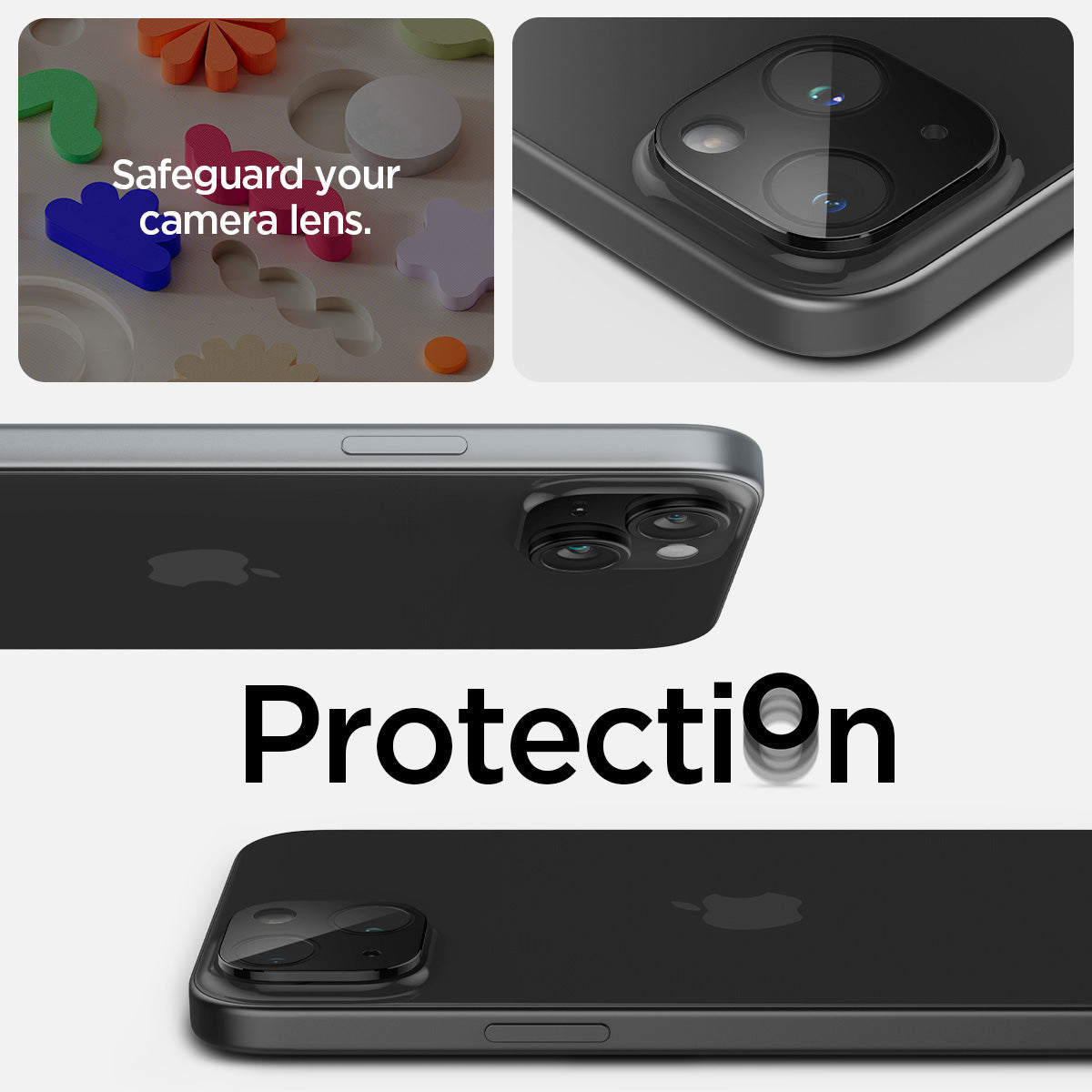 AGL06917 - iPhone 15 / 15 Plus Optik Lens Protector in black protection. safeguard your camera lens.