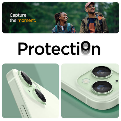 AGL07169 - iPhone 15 Plus Optik Pro EZ Fit Lens Protector in Green capture the moment. protection.