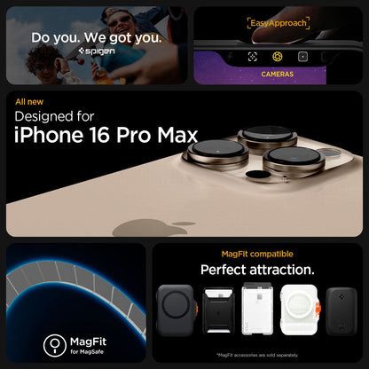 ACS08001 - iPhone 16 Pro Max Case Ultra Hybrid (MagFit) in Gold do you. we got you. easy approach. all new designed for iPhone 16 pro max. Magfit for magsafe. Magfit compatible. perfect attraction.