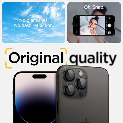 AGL05205 - iPhone 16 Pro / 16 Pro Max Optik Pro Lens Protector in black no blemishes. no flash reflection. original quality.