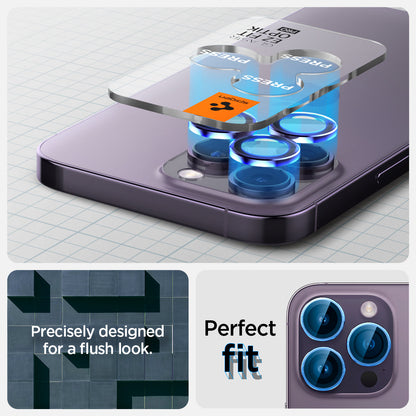 AGL05597 - iPhone 15 Pro / 15 Pro Max Optik Pro Lens Protector in deep purple precisely designed for a flush look. perfect fit.