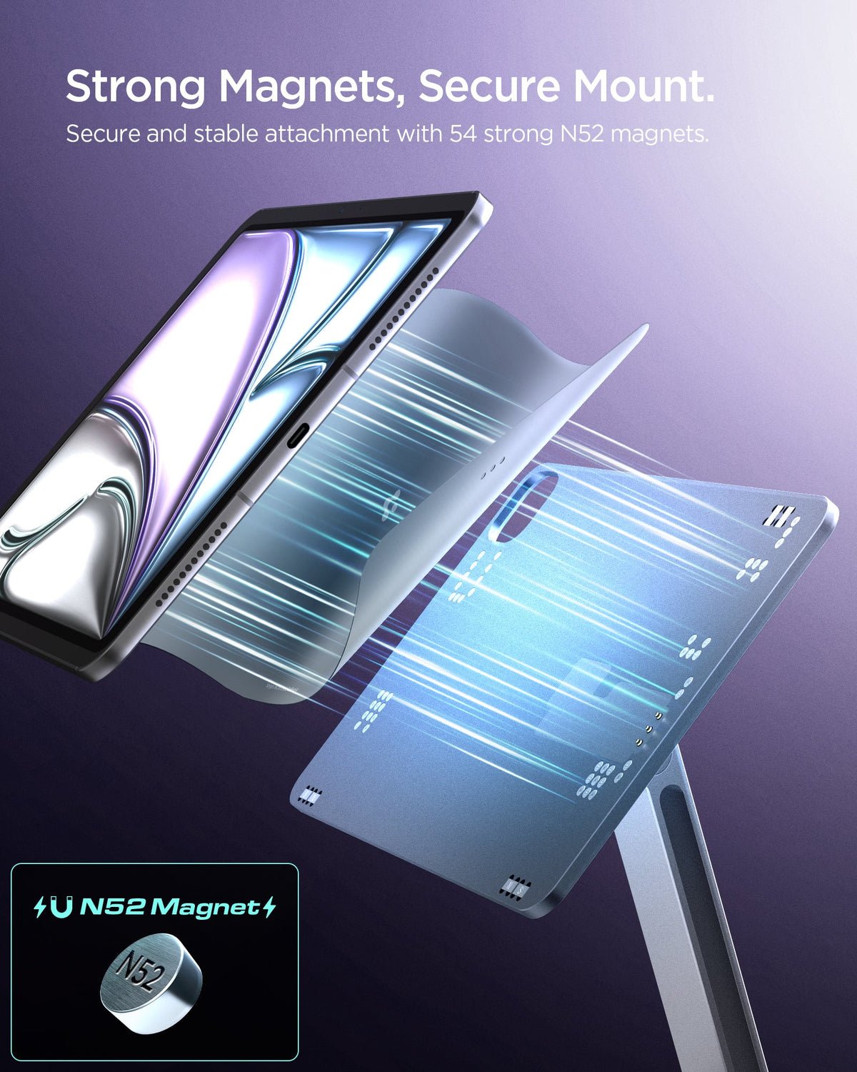 AMP09837 - iPad Air 11" (2025) Magnetic Wireless Charging Stand (MagFit)