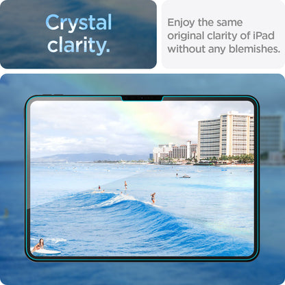 AGL07788 - iPad Pro 11-inch GLAS.tR EZ FIT in Clear showing the crystal clarity. Enjoy the same original clarity of iPad without any blemishes