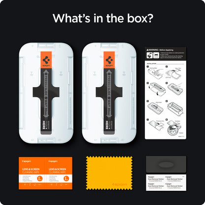 AGL05215 - iPhone 14 Pro Screen Protector EZ FIT GLAS.tR Privacy showing what's in the box?