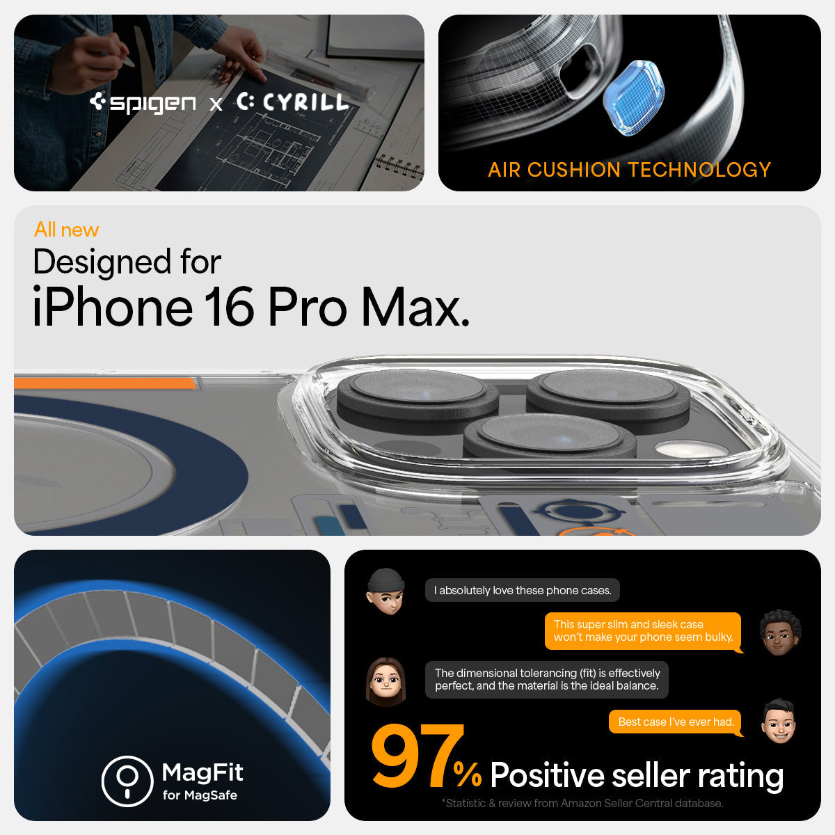 ACS08726 - iPhone 16 Pro Max - Ultra Hybrid Analogue (Mag Fit) showing compatible