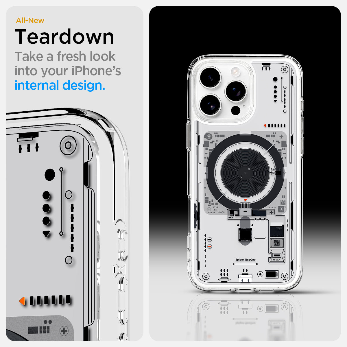 ACS08792 - iPhone 16 Pro Case Ultra Hybrid Neo One (MagFit) all new teat down take a fresh look into your iPhone's internal design.