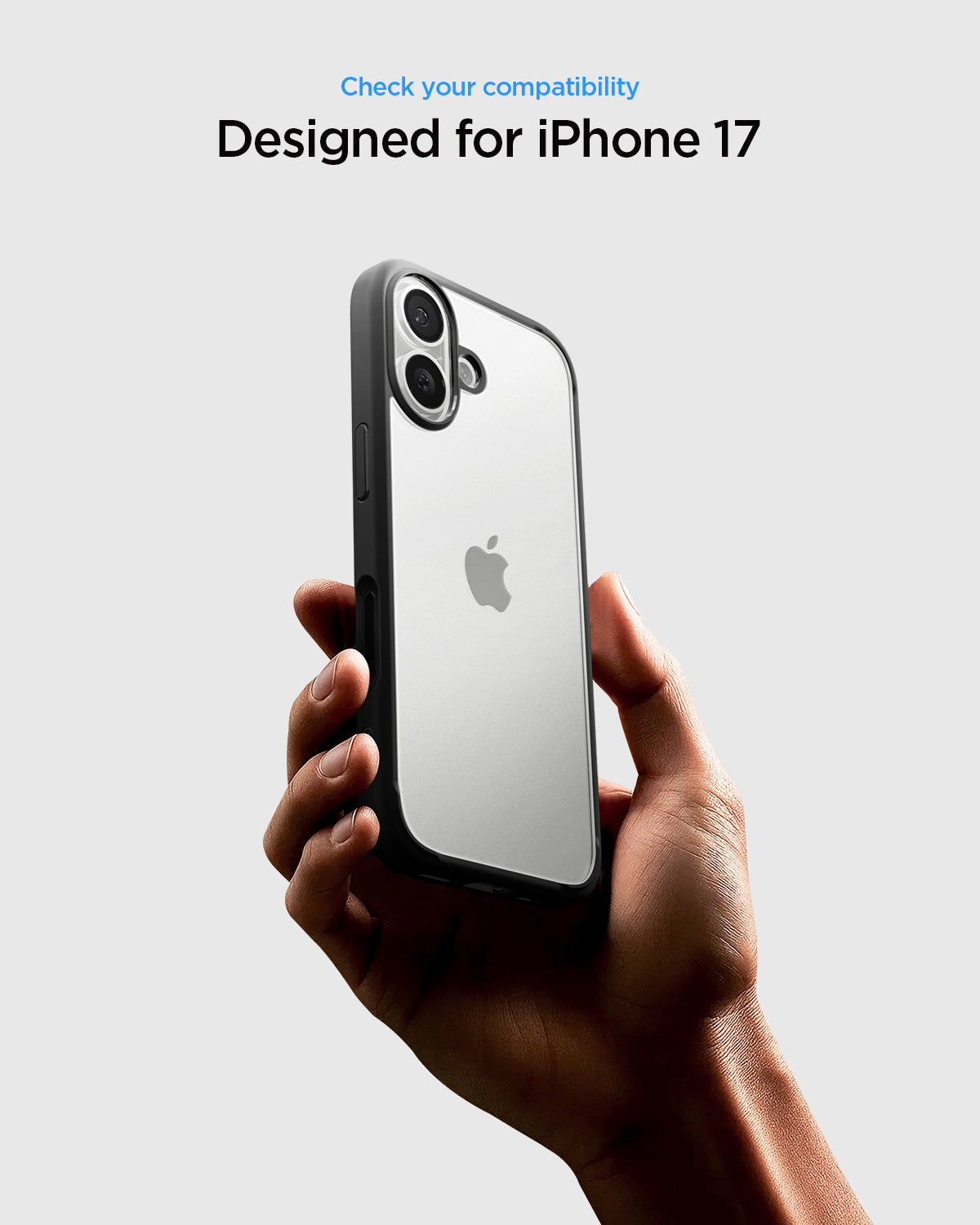 ACS10081 - iPhone 17 Ultra Hybrid in Matte Black showing check your compatibility.