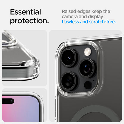 ACS08506 - iPhone 16 Pro Max Case Ultra Hybrid T (MagFit + Camera Control) in Graphite showing the essential protection, raised edges keep the camera and display flawless and scratch-free