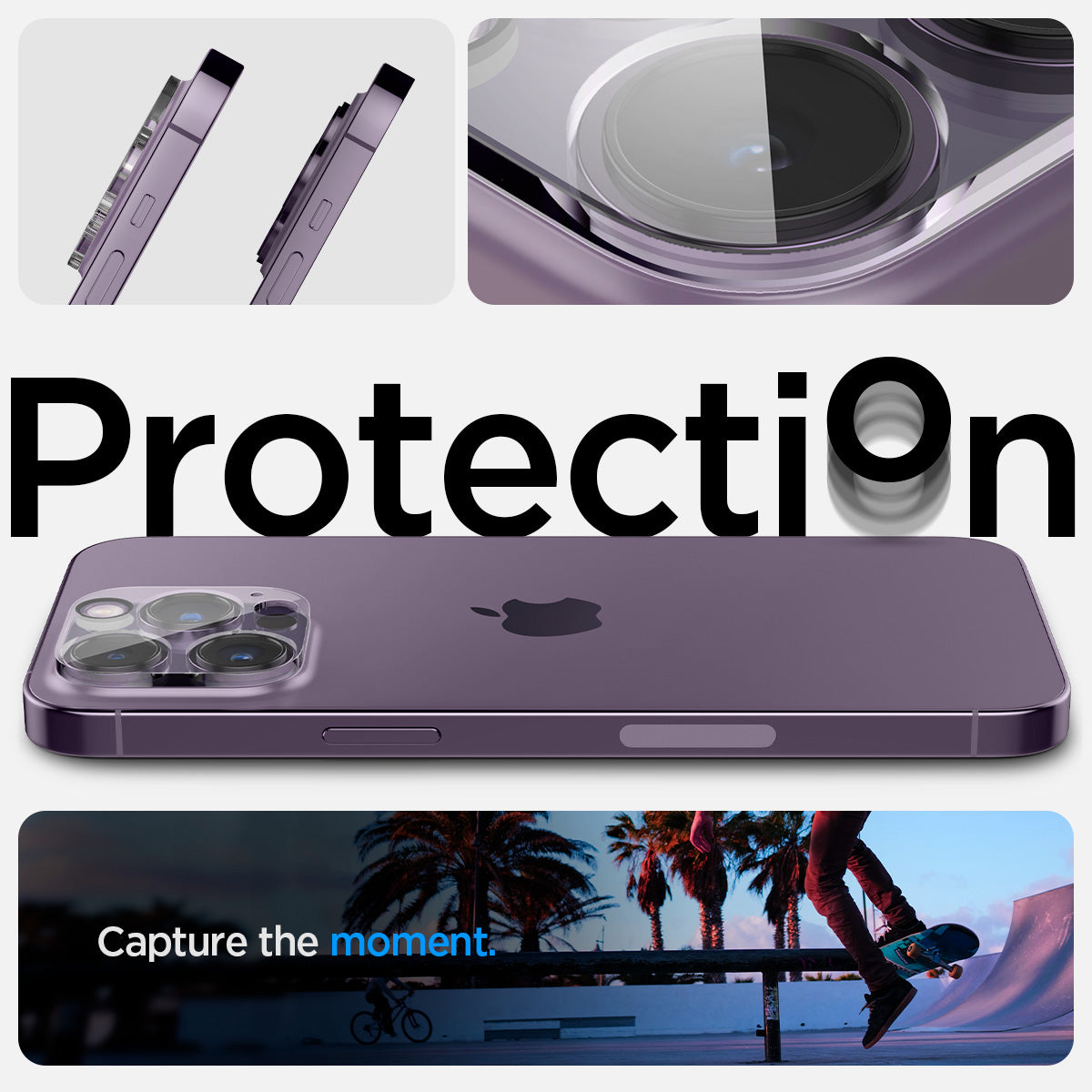 AGL05761 - iPhone 14 Pro / 14 Pro Max Optik Lens Protector in crystal clear capture the moment. Protection.