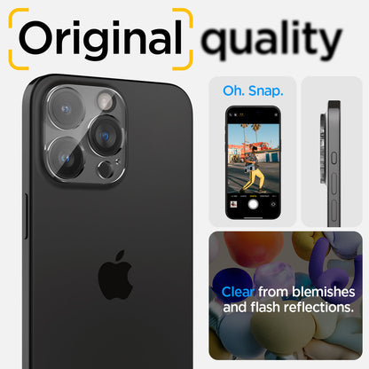 AGL06912 - iPhone 16 Pro / 16 Pro Max Optik Lens Protector in crystal clear original quality. clear from blemishes and flash reflections.