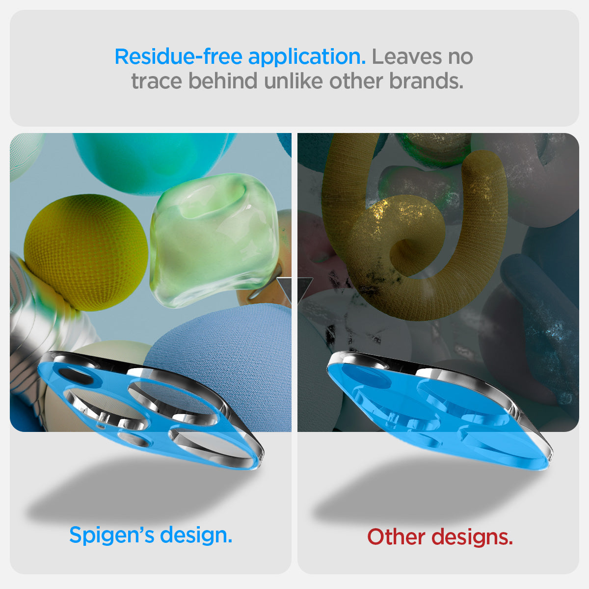 AGL06912 - iPhone 16 Pro / 16 Pro Max Optik Lens Protector in crystal clear residue free application. leaves no trace behind unlike other brands.