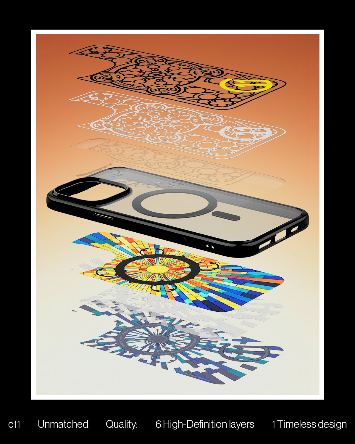 ACS09227 - iPhone 16 Pro Max Case c11 Series Magnolia Edition (MagFit + Camera Control) c11 unmatched quality 6 high definition layers 1 timeless design.