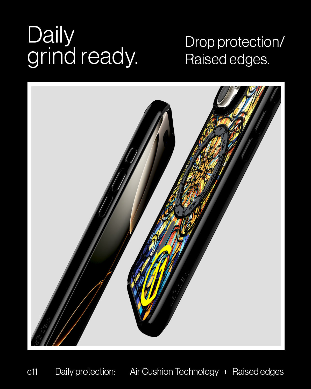 ACS09227 - iPhone 16 Pro Max Case c11 Series Magnolia Edition (MagFit + Camera Control) daily grind ready. drop protection raised edges.