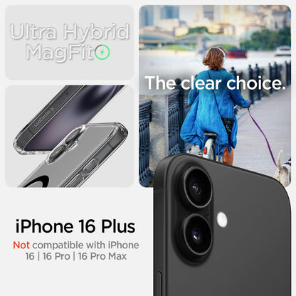 ACS08076 - iPhone 16 Plus Case Ultra Hybrid (MagFit) in Black ultra hybrid magfit. the clear choice. iPhone 16 Plus. Not compatible with iPhone 16, 16pro, 16pro max.