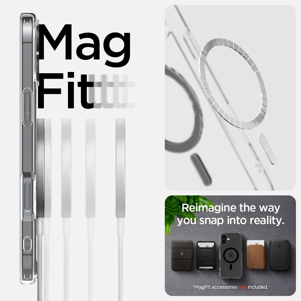 ACS08076 - iPhone 16 Plus Case Ultra Hybrid (MagFit) in Black magfit. reimagine the way you snap into reality. Magfit accessories not included.