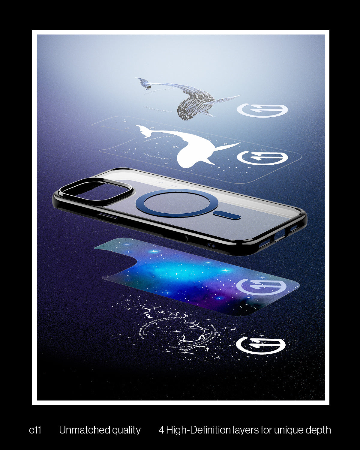 ACS09301 - iPhone 16 Pro Max Case c11 Series Eternal Edition (MagFit) in Eternal showing the unmatched quality. 4 High-Definition layers for unique depth