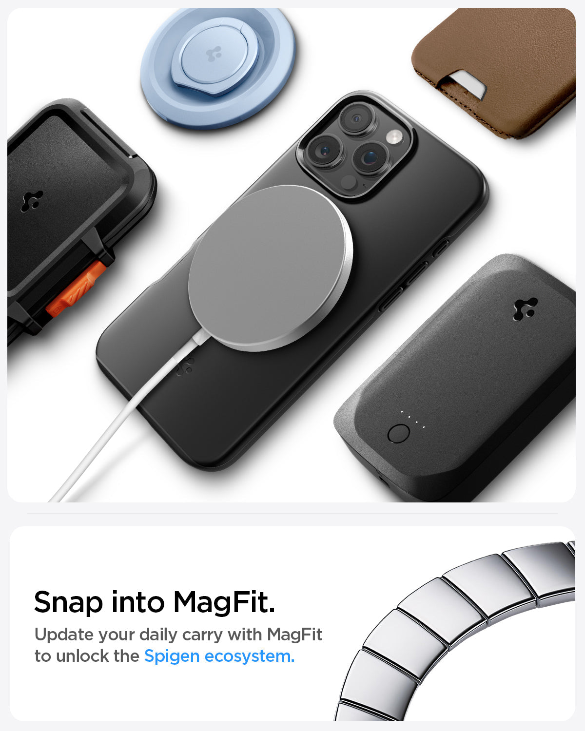 ACS08106 - iPhone 16 Pro Case Thin Fit (MagFit) in Black snap into magfit. update your daily carry with magfit to unlock the spigen ecosystem.