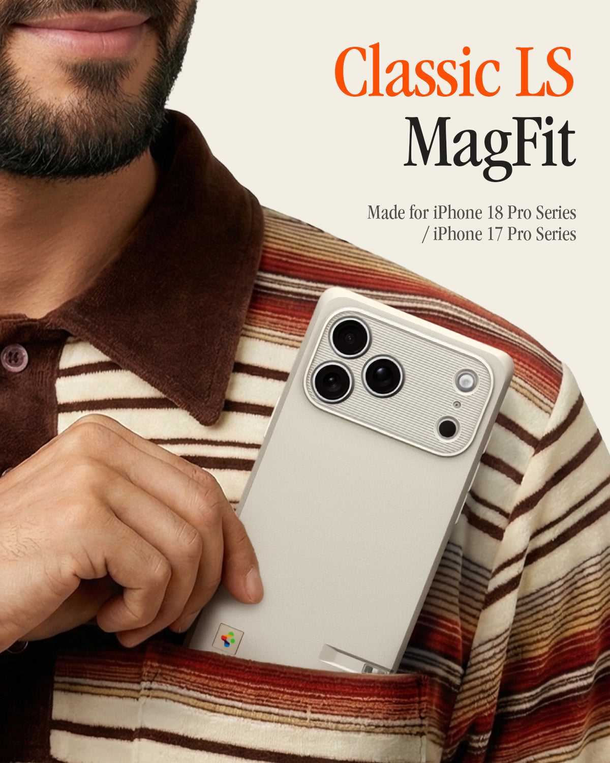 ACS10478 - iPhone 17 Pro Max Classic LS MagFit case showing classic LS Mag Fit