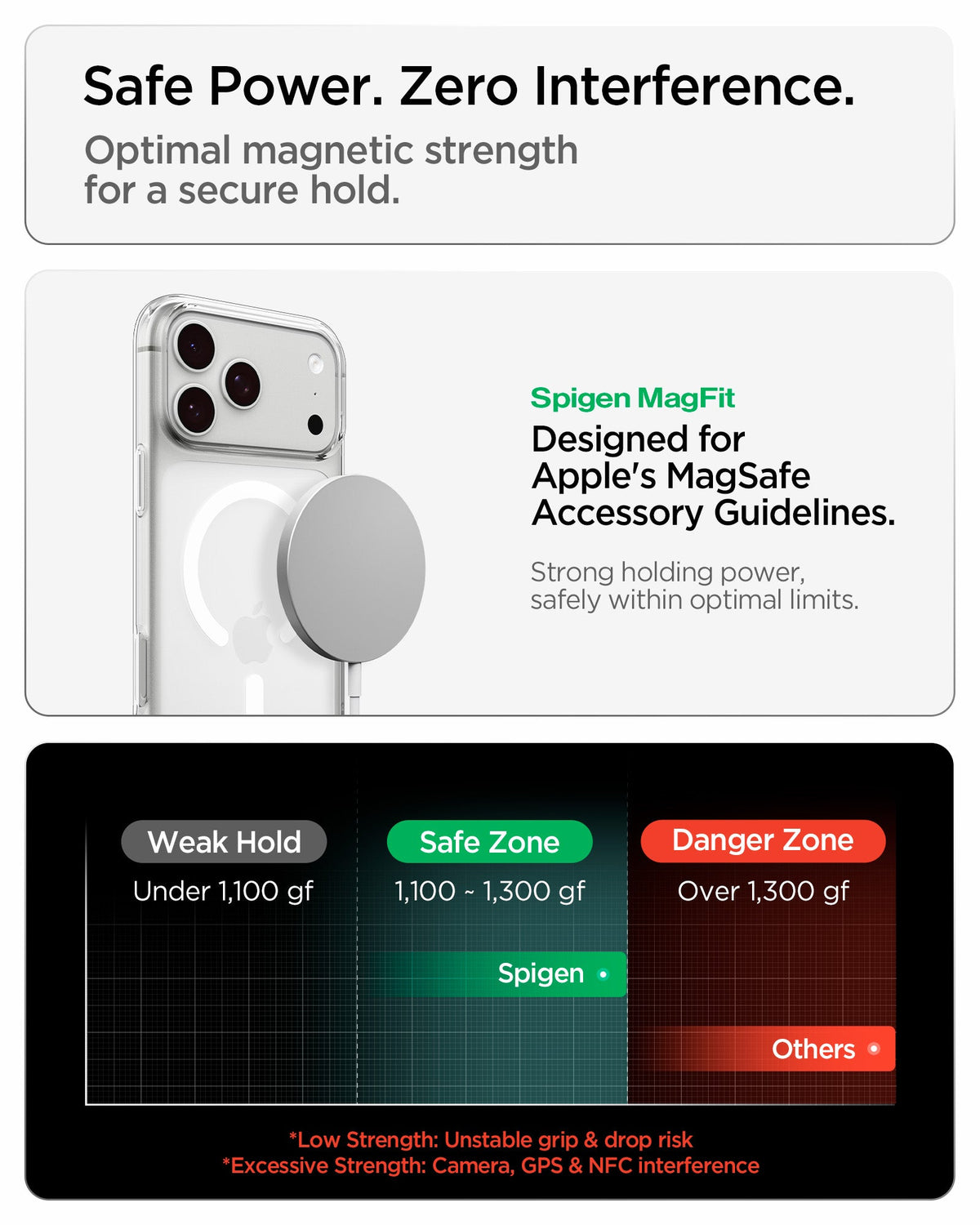 ACS11912 - iPhone 18 Pro Max / iPhone 17 Pro Max Crystal Flex (Mag Fit) showing optimized magnetic strength for a secure hold while minimizing interference.