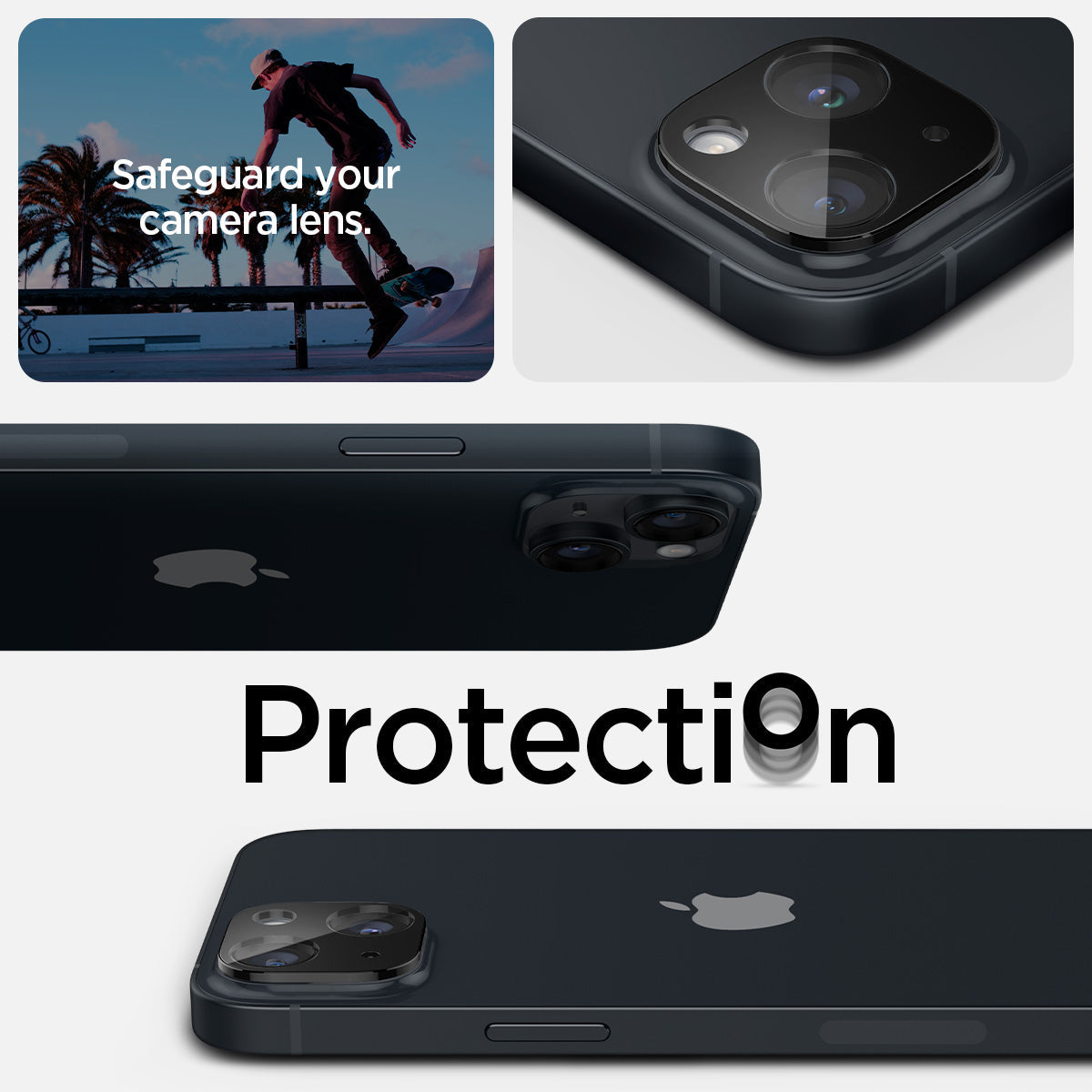 AGL05274 - iPhone 14 / 14 Plus Optik Lens Protector in black safeguard your camera lens. Protection.
