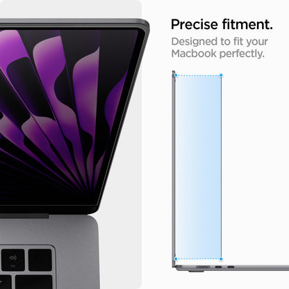 AFL06951 - Macbook Air 15" Screen Protector Safe View showing the precise fitment. Designed to fit your Macbook perfectly