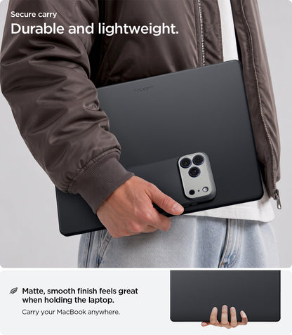 ACS11269 - MacBook Air 13-inch Nano Pop Black Sesame showing a durable lightweight design with a smooth matte finish