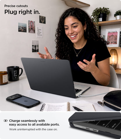 ACS11269 - MacBook Air 13-inch Nano Pop Black Sesame showing precise cutouts for easy access to all available ports