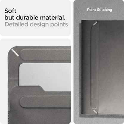 AFA06418 - Spigen Valentinus MacBook Sleeve showcasing soft durable material with detailed point stitching design