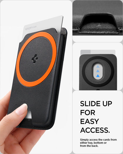 AFA11336 - Spigen Valentinus MagFit Plus Wallet showing slide up for easy access