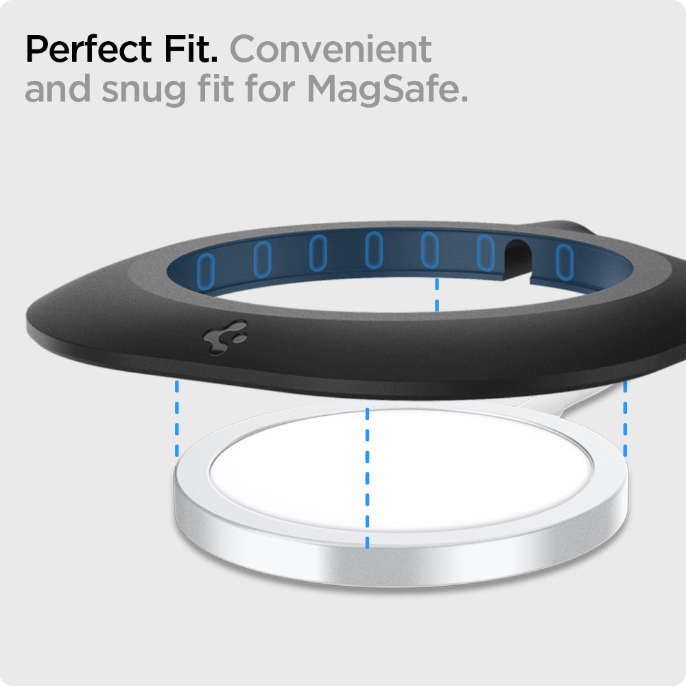 AMP03708 - MagFit in black showing the perfect fit Convenient and snug fit for Magsafe