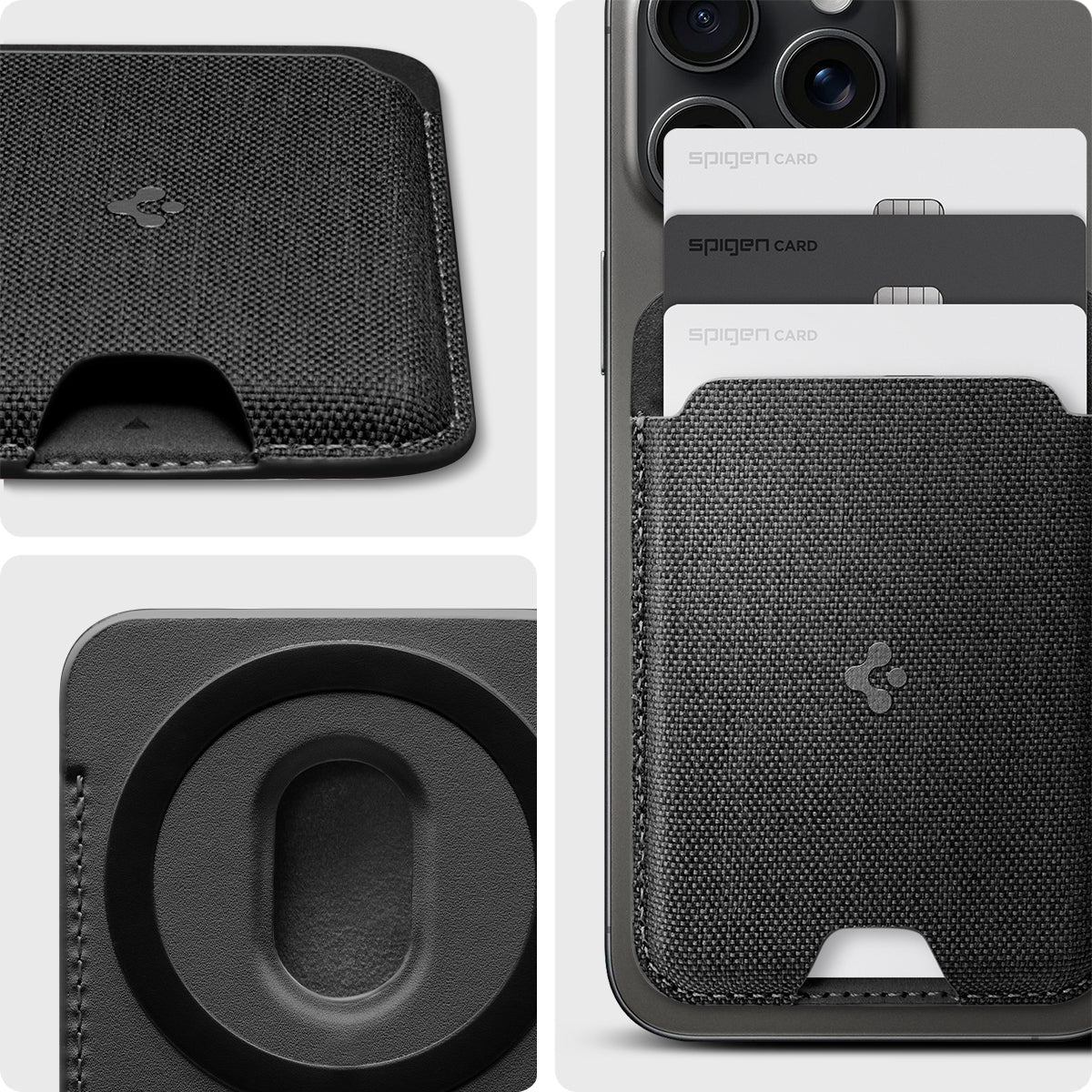 AFA07402 - MagSafe Card Holder Urban Fit (MagFit) in Black showing the detail