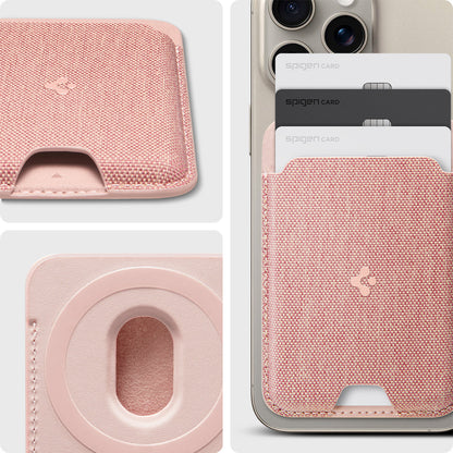 AFA07424 - MagSafe Card Holder Urban Fit (MagFit) in Rose Gold showing detail