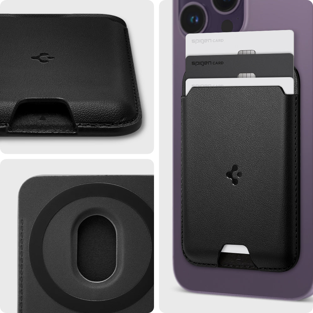 AFA05760 - MagSafe 3 Cards Holder Valentinus (MagFit) in black showing different angles