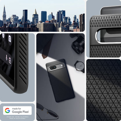 ACS05815 - Pixel 7a Case Liquid Air in matte black made for google.