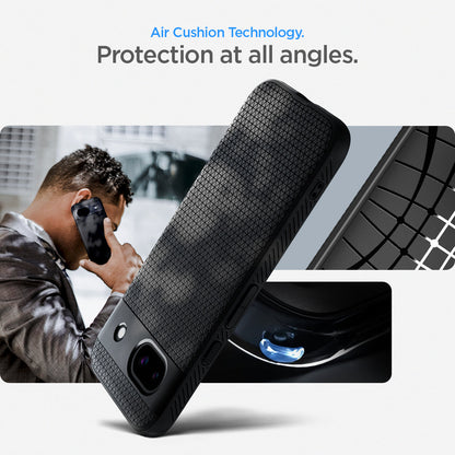 ACS07257 - Pixel 8a Case Liquid Air in Matte Black aircushion technology. protection at all angles.