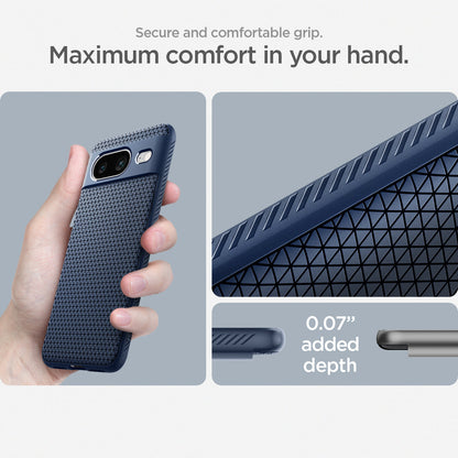 ACS06275 - Pixel 8 Case Liquid Air in navy blue secure and comfortable grip. Maximum comfort in your hand.