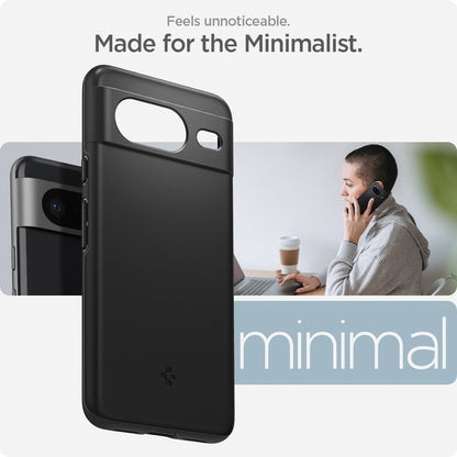 ACS06288 - Pixel 8 Case Thin Fit in black feels unnoticeable made for the minimalist.