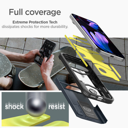 ACS07727 - Pixel 9 Pro XL Case Tough Armor in Metal Slate Full coverage extreme protection tech dissipates shocks for more durability. Shock resist.